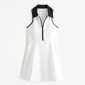 Abercrombie Women's YPB sculpt LUX Polo Mini Dress in white
